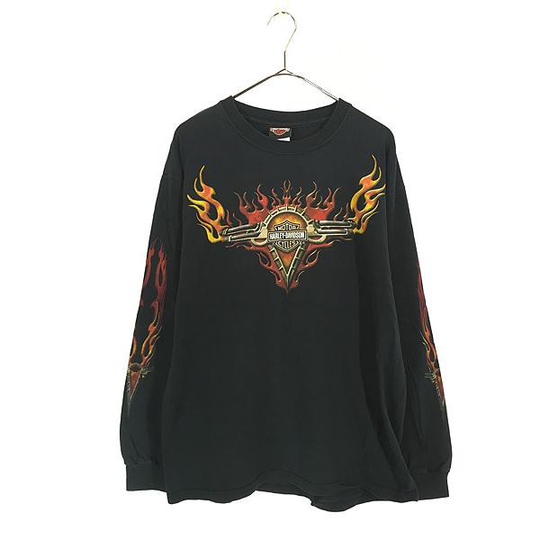 00s USA製 HARLEY DAVIDSON ハーレー ファイヤー ロンT 楽天市場】古着 00'S ハーレーダビッドソン Harley-Davidson