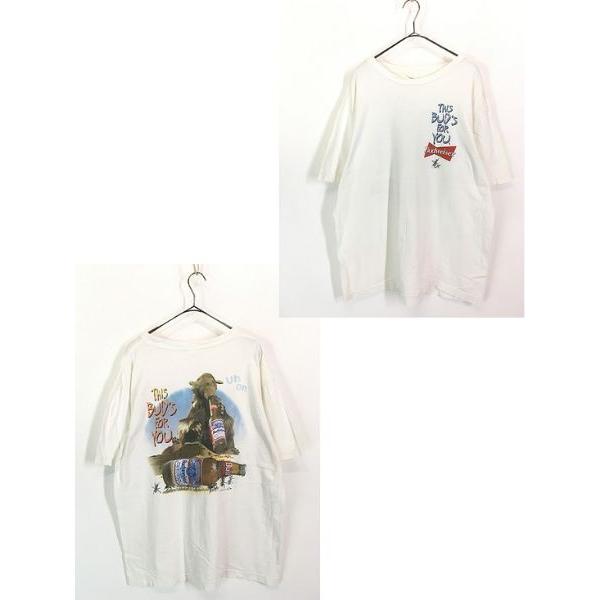 古着 90s Budweiser バドワイザー ビール 企業 アリクイ Tシャツ XL
