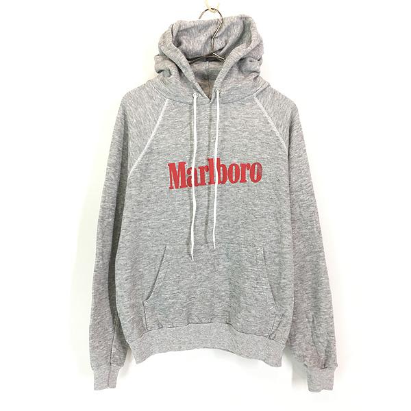 80s Marlboro USA製 パーカー 古着 80s USA製 Marlboro BIG ロゴ スウェット パーカー XL 古着