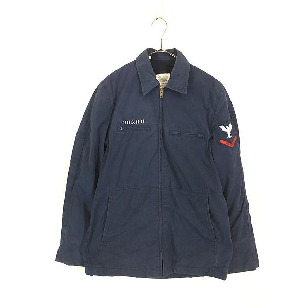 古着 80s 米軍 USN 「CROZIER」 ステンシル ミリタリー ネイビー