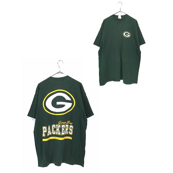 古着 90s NFL Green Bay Packers パッカーズ BIG プリント Tシャツ XL
