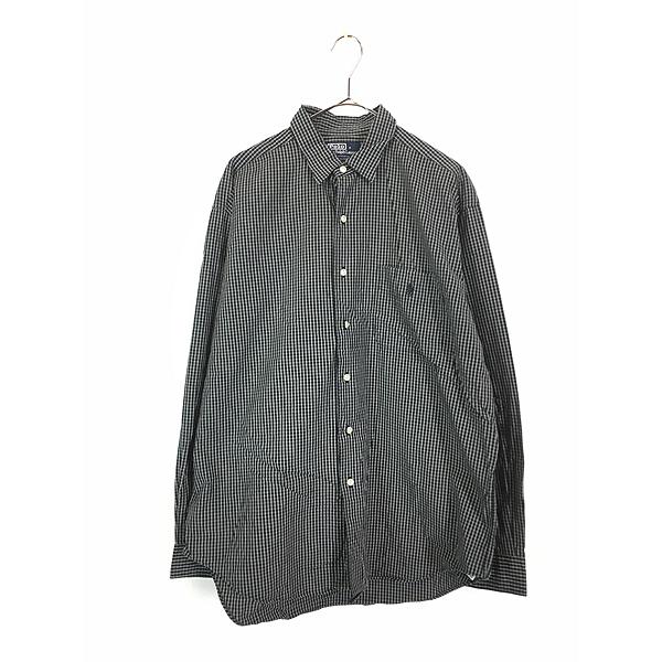 古着 90s Polo Ralph Lauren 「MARLOWE」 黒×白 チェック ポケット付 