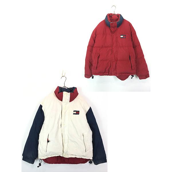 古着 90s   フラッグ パッチ リバーシブル ダウン ジャケット M 古着 古着 90s TOMMY HILFIGER フラッグ パッチ リバーシブル ダウン