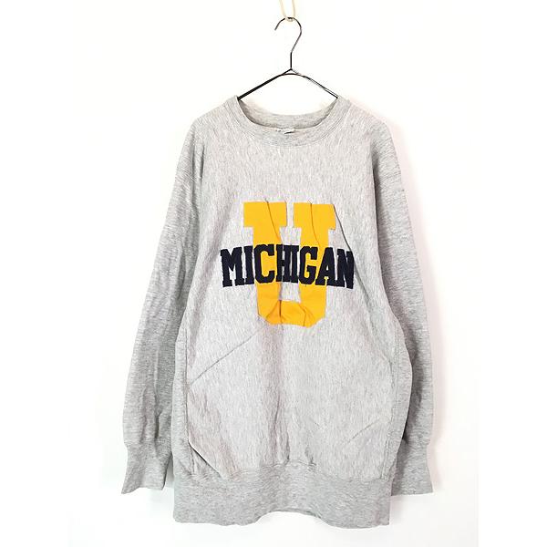 古着 90s USA製 Champion Reverse Weave 「MICHIGAN」 カレッジ 