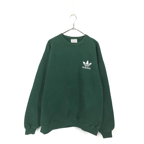 古着 90s USA製 adidas トレフォイル 刺しゅう スウェット トレーナー