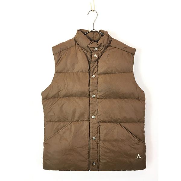 古着 80s USA製 GERRY 軽量 ボリューム ダウン ベスト 茶 M : 古着屋