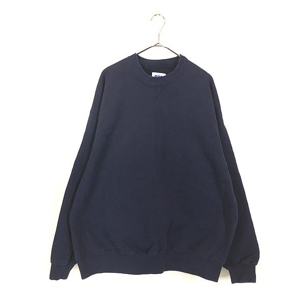 古着 90s USA製 Russell Pro Cotton 無地 ソリッド 前V セットイン