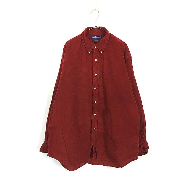 古着 90s Ralph Lauren 「BLAIRE」 ワンポイント ソリッド 太畝 