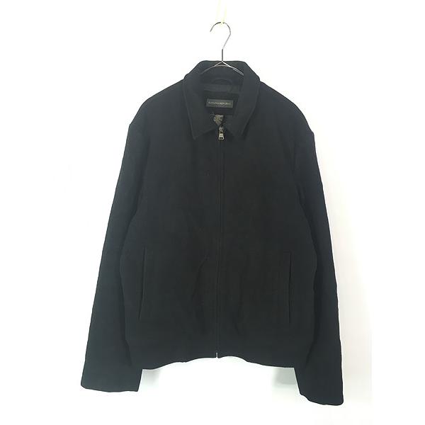 古着 00s BANANA REPUBLIC パデッド 豪華 ブラック カシミヤ ウール