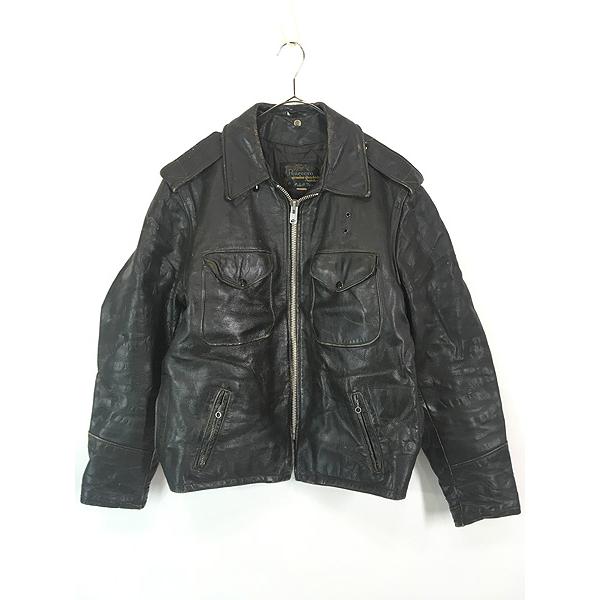 古着 60s Schott Bros 「Perfecto」 パデッド 本革 ステアハイド レザー ポリスマン ジャケット 42位 古着 60s Schott Bros 「Perfecto」 パデッド 本革 ステアハイド