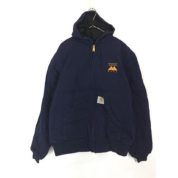 古着 90s USA製 Carhartt 裏地 メッシュ ネイビー ダック アクティブ