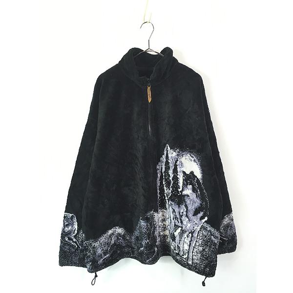 古着 90s USA製 RED HEAD オオカミ ウルフ アニマル フリース