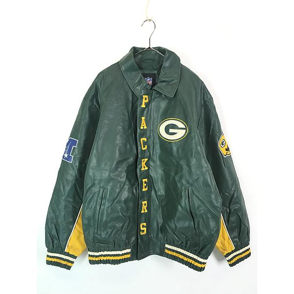 古着 NFL Green Bay Packers パッカーズ 両面 刺しゅう パデット