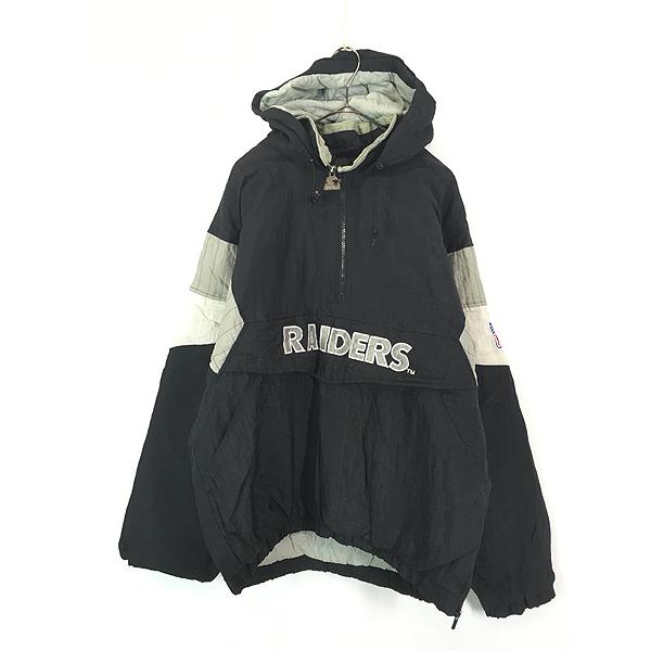Raiders Starter ジャケット ブラック 90s 即購入お願いします Vintage Oakland Raiders Starter Jacket Sz Large Los Angeles