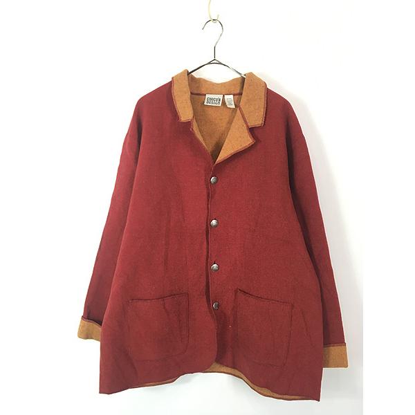 古着 90s CHICO'S DESIGN 刻印 ボタン 2tone 圧縮 ウール 古着 90s CHICO'S DESIGN 刻印 ボタン 2tone 圧縮 ウール