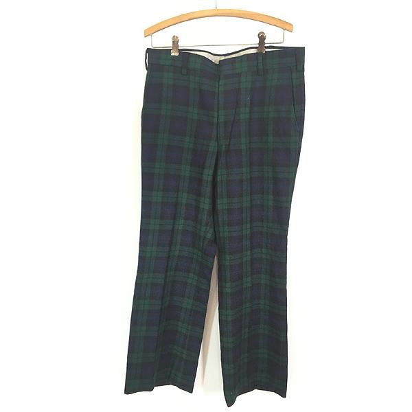 古着 60-70s Benchley タータン チェック ウール フレア スラックス