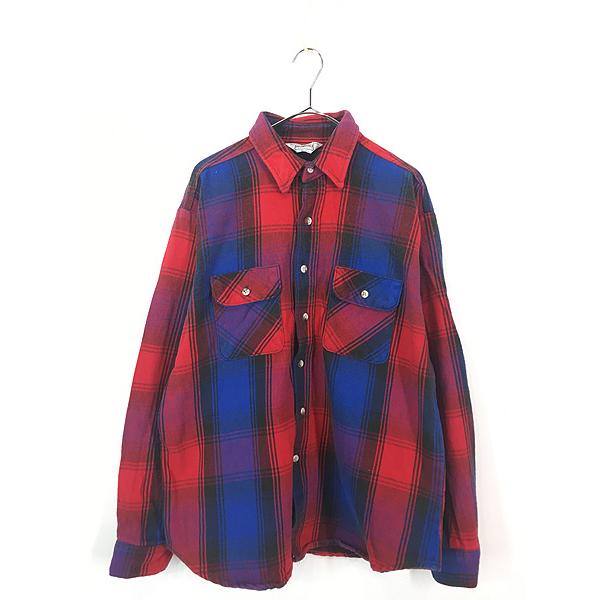 古着 80s USA製 FIVE BROTHER 3カラー バッファロー チェック