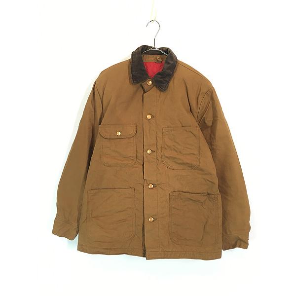 ジャケット・アウター 70s Wrangler duck coverall brown 42 古着 70s Wrangler レッド キルティング パデッド ブラウン ダック