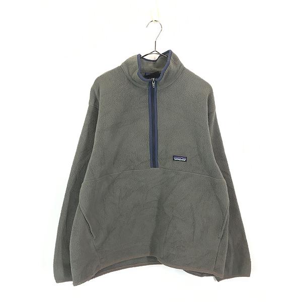古着 02s Patagonia ハーフジップ シンチラ フリース ジャケット グレー L 古着 古着 02s Patagonia ハーフジップ シンチラ フリース ジャケット