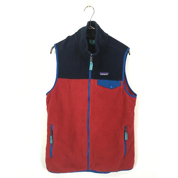 美品⭐︎Patagonia フリースベスト 古着 16s Patagonia バイカラー スナップT フリース ベスト M