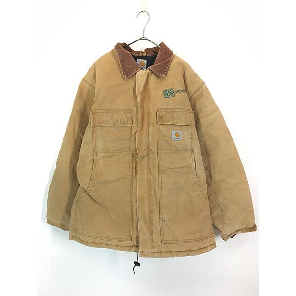 90s Carhartt（カーハート）トラディショナルコート/ブラウン/USA製 古着 90s USA製 Carhartt ブラウン ダック パデット