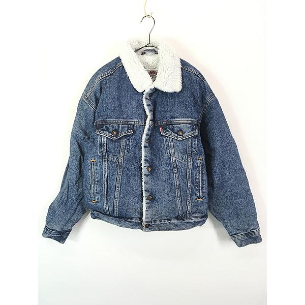 古着 90s Levi's 70609-4891 ハンド ポケット付 ブルー デニム ボア