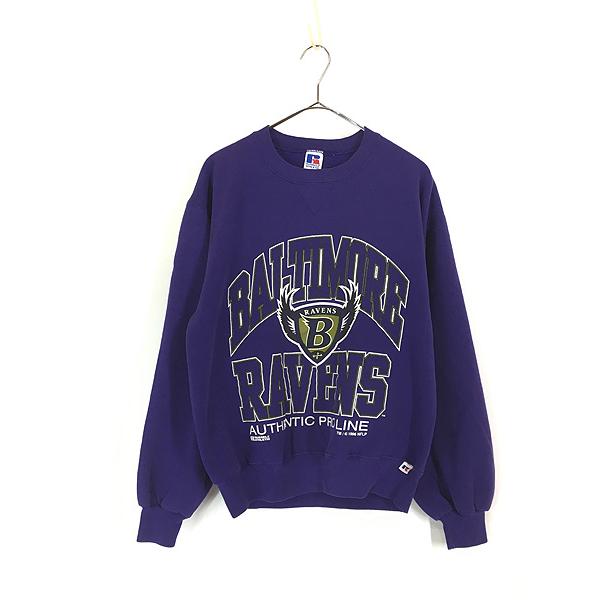 古着 90s USA製 Russell NFL Baltimore Ravens レイブンズ スウェット