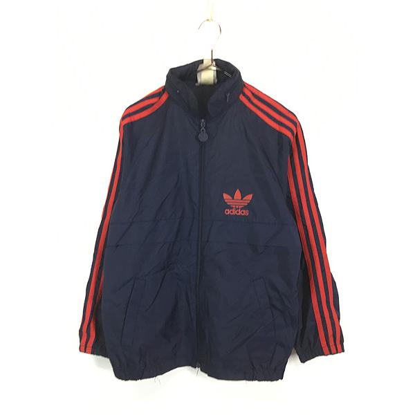 古着 80s adidas 3ライン BIG トレフォイル 2way ナイロン ジャケット