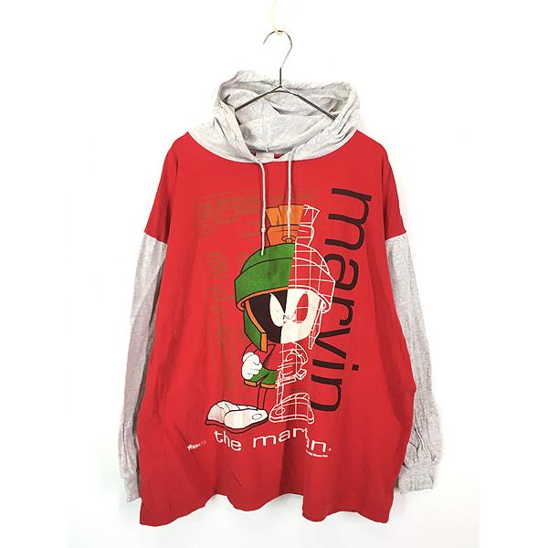 古着 90s USA製 LOONEY TUNES Marvin the Martian マービン バイカラー