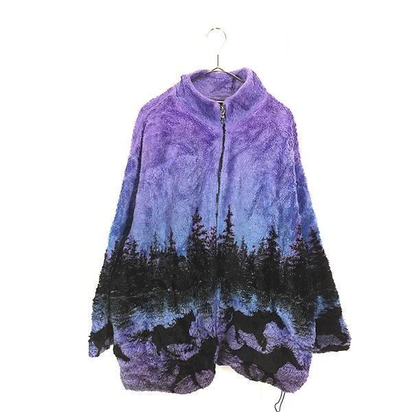 古着 90s USA製 BLACK MOUNTAIN 馬 ホース アニマル フリース