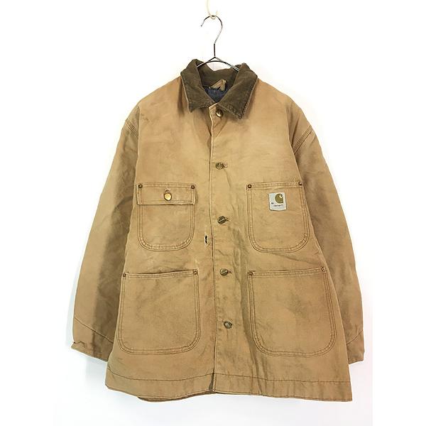 古着 70s Carhartt 裏地 ストライプ ブランケット ブラウン