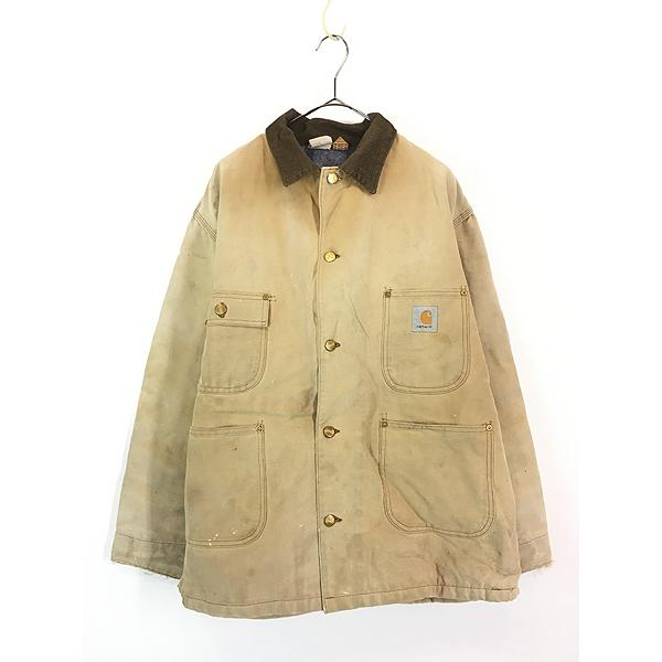 Carhartt 90s カバーオール ベージュ　ショート丈 90年代 Carhartt カーハート ダック地 ミシガンチョアコート
