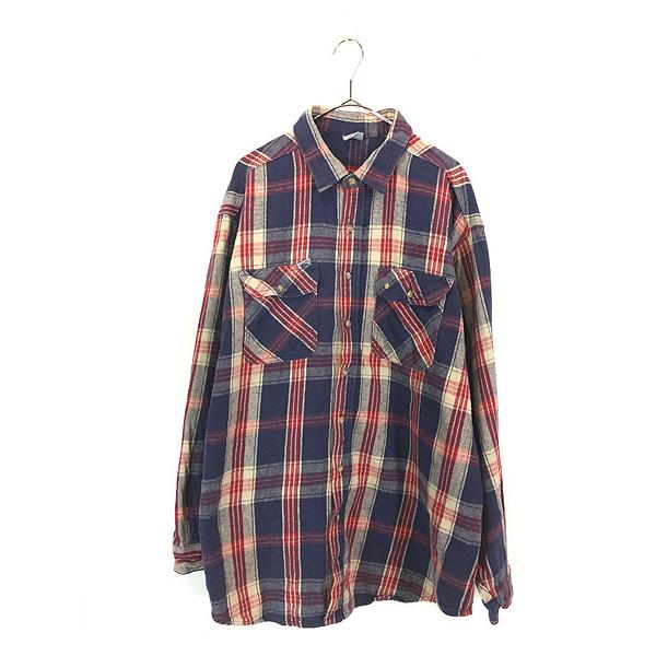 【90's】carhartt ヴィンテージ フランネルシャツ 古着 90s USA製 Carhartt ブルー チェック ヘビー フランネル