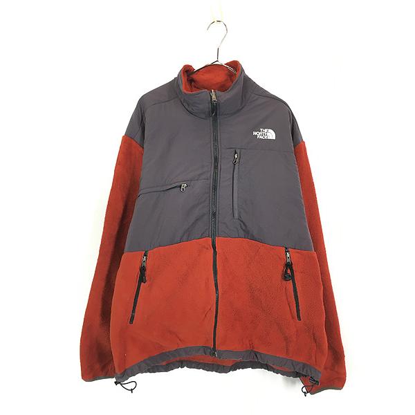 古着 TNF The North Face グレー×オレンジ POLARTEC デナリ 古着 TNF The North Face グレー×オレンジ POLARTEC デナリ