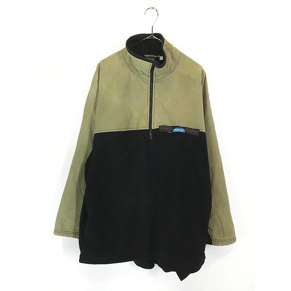 古着 KAVU コットン キャンバス × フリース バイカラー ジャケット L 古着 古着 KAVU コットン キャンバス × フリース バイカラー ジャケット L