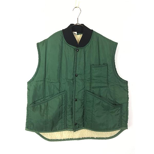 古着 80s ボア フリース ライナー ナイロン キルティング ワーク