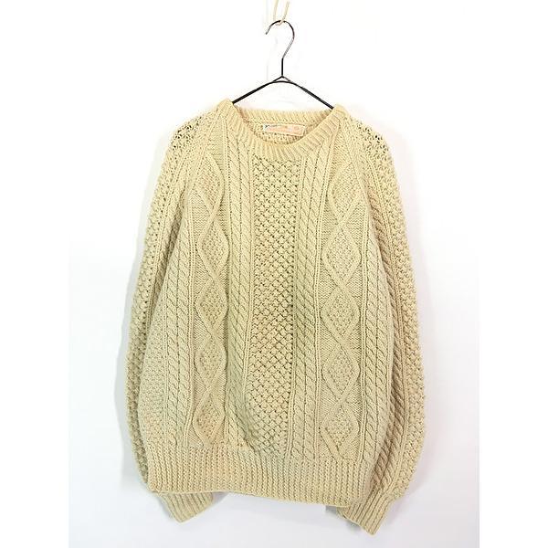 古着 70s Ireland製 glenainn ポップコーン アラン フィッシャーマン 