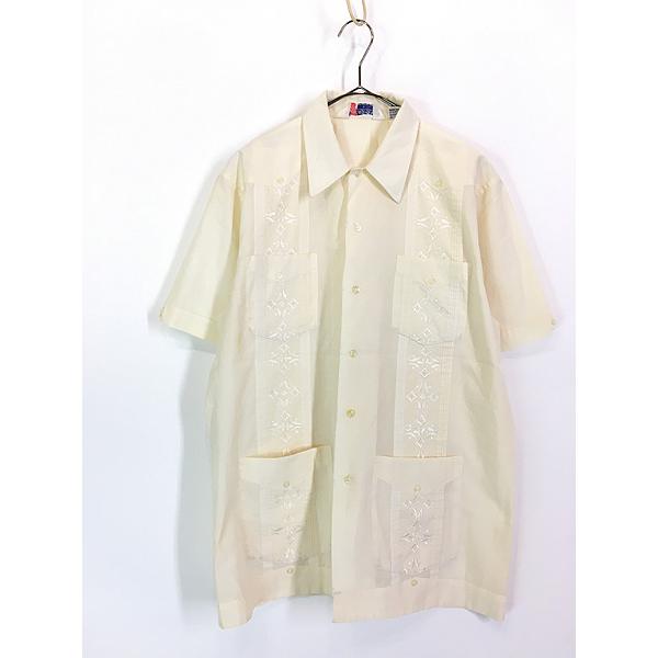 古着 80s ROMANI プリーツ ライン フラワー ダイヤ 刺しゅう キューバ
