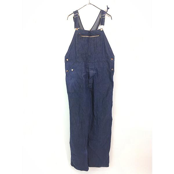 古着 70s BIG B 濃紺 サルファ デニム ワーク オーバーオール