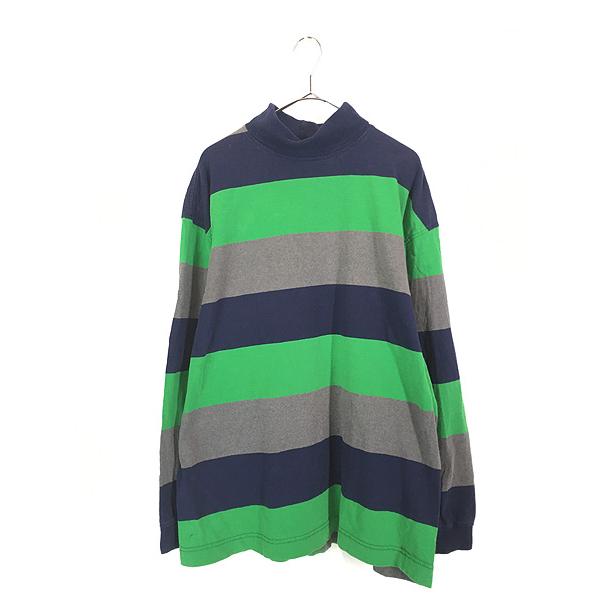 古着 90s USA製 GAP 太ピッチ ワイド ボーダー 100% 天竺コットン 