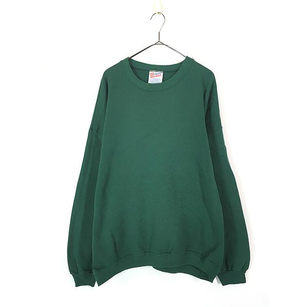 古着 90s USA製 Hanes 無地 ソリッド プレーン セットイン ビッグ 