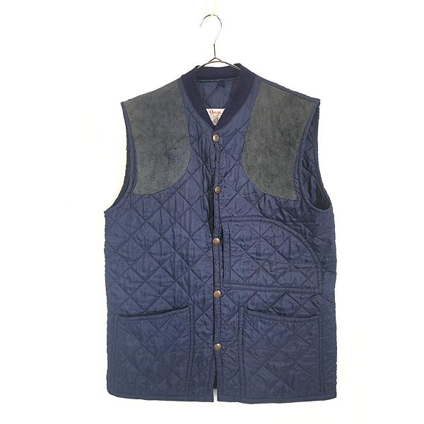 古着 80s 英国製 ORVIS ショルダー パッチ パデッド キルティング