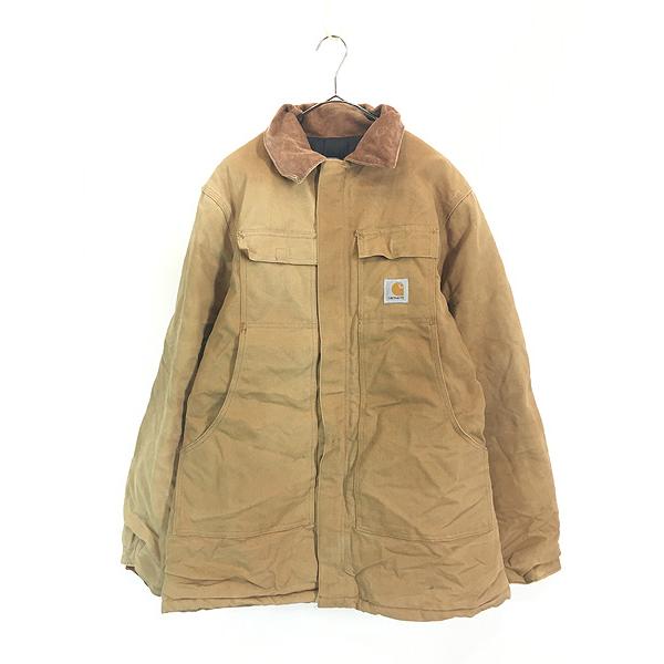 古着 Carhartt ブラウン ダック パデット トラディショナル コート M位