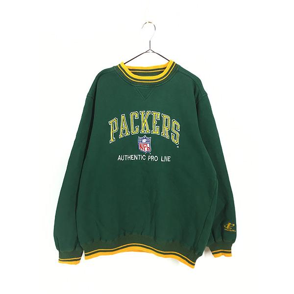 古着 90s NFL Green Bay Packers パッカーズ 刺しゅう スウェット