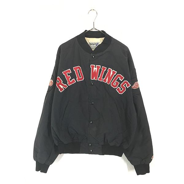 古着 90s USA製 NHL Detroit Red Wings レッドウィングス パデット 