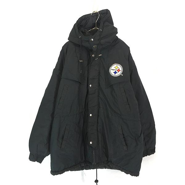 古着 NFL Pittsburgh Steelers スティーラーズ パデット ナイロン ジャケット L 古着 古着 NFL Pittsburgh Steelers スティーラーズ 2way パデット ナイロン