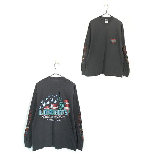 USA製 BIKE WEEK ハーレー サンダー イーグル ロンT 長袖 黒 L