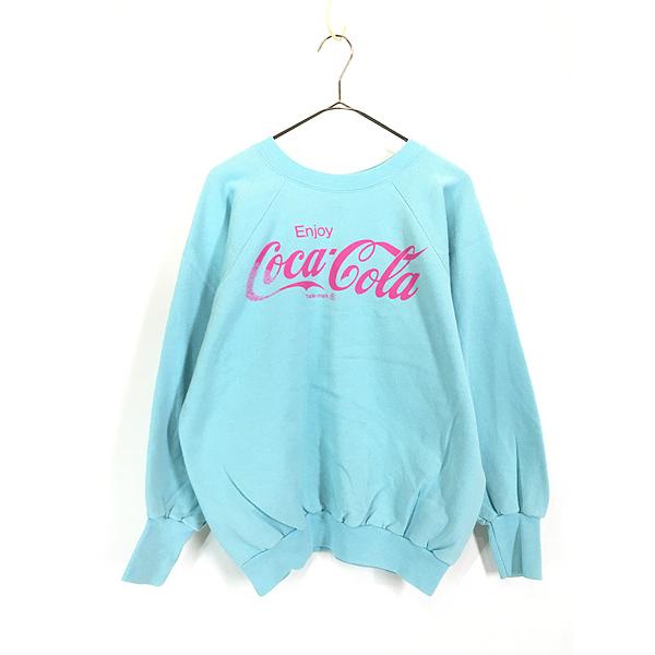 古着 80s USA製 Coca Cola コーラ ドリンク 企業 ロゴ スウェット 