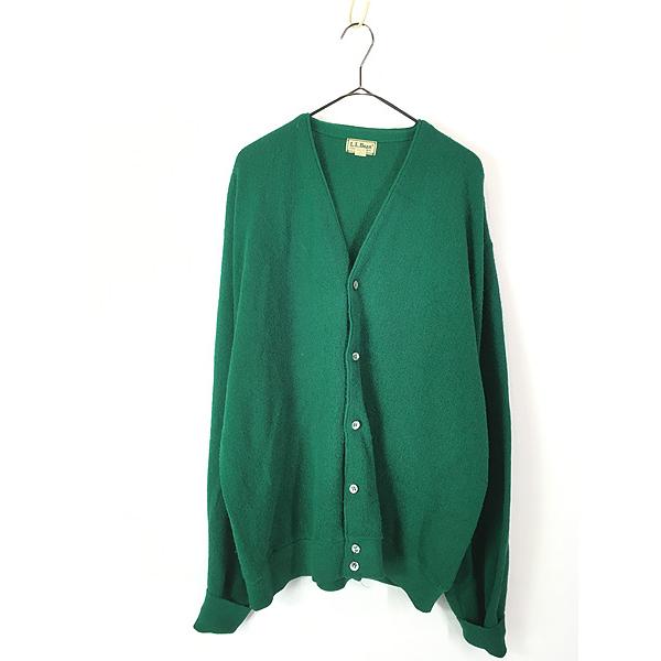 LL BEAN カーディガン　90s エルエルビーン　グリーン　L ウール　古着 444ab6991983e821be08b0e89c256d