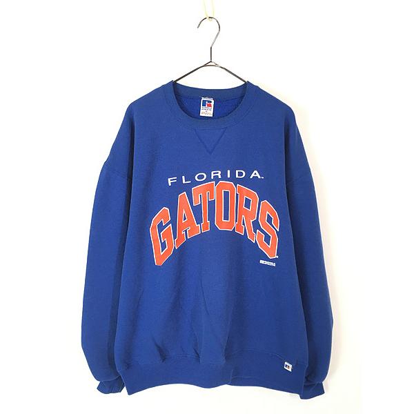 90s USA製 NCAA フロリダ大学　Gatorsカレッジ ヴィンテージラグ 90s Fruit of the loom カレッジ プリント スウェット USA製 ラグラン